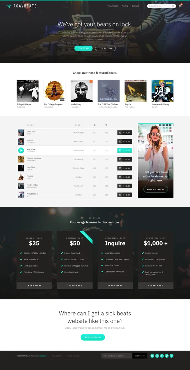 Pricing page template